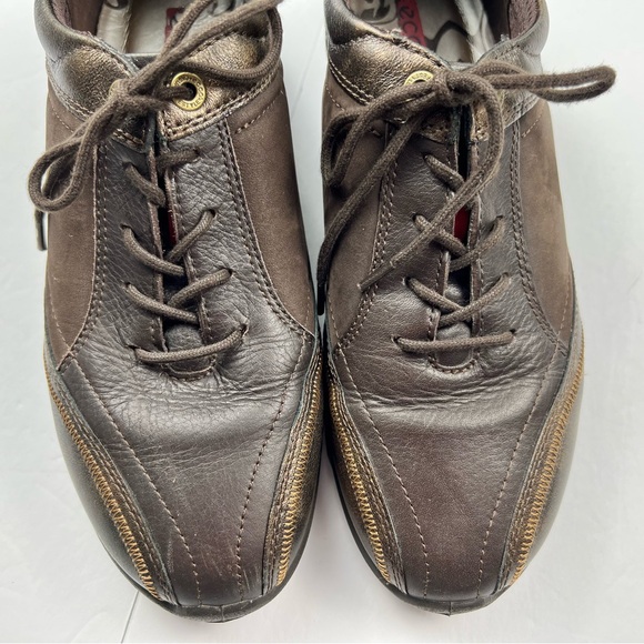 Ecco Cloud Leather Comfort Walking Shoe Women’s Euro 37 US 7/7.5 Brown Metallic - Picture 10 of 12